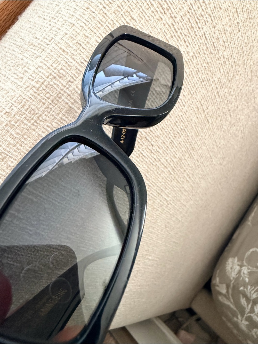 Anine Bing Black Napa Sunglasses - Picture 5 of 6